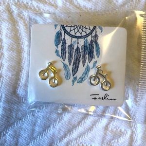 Bicycle Stud Earrings